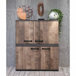 Trendteam Kommode Stripe II - Altholz Dekor / Grau -WOHNZIMMERMÖBEL Verkäufe 1000256963 210831 16215000034 MOOD DETAILS P000000001000256963 mood