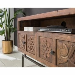 Wolf-Möbel TV-Lowboard Carving - Akazie massiv -WOHNZIMMERMÖBEL Verkäufe 1000256998 220615 022 MOOD DETAILS P000000001000256998 mood
