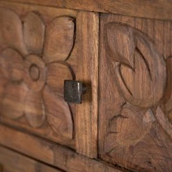 Wolf-Möbel Kommode Carving - Akazie massiv -WOHNZIMMERMÖBEL Verkäufe 1000257008 220520 037 DETAILS P000000001000257008