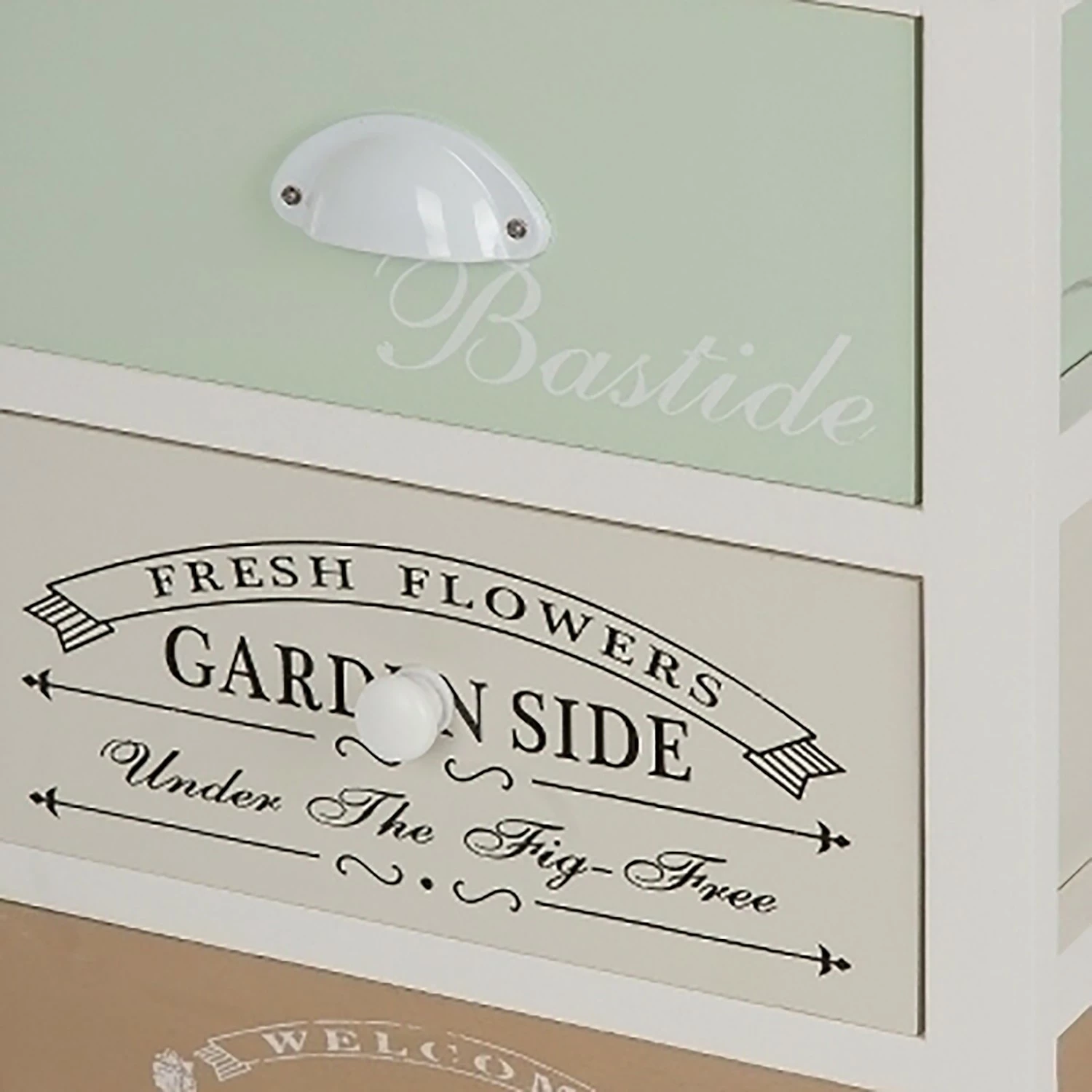 Ridgevalley Kommode Le Merlan - Paulownia massiv - Weiß / Mehrfarbig - Höhe: 72 cm 5 Ridgevalley Kommode Le Merlan - Paulownia massiv - Weiß / Mehrfarbig - Höhe: 72 cm – Bild 5