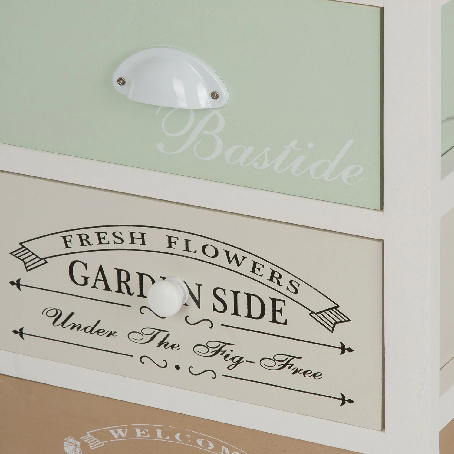 Ridgevalley Kommode Le Merlan - Paulownia massiv - Weiß / Mehrfarbig - Höhe: 72 cm 11 Ridgevalley Kommode Le Merlan - Paulownia massiv - Weiß / Mehrfarbig - Höhe: 72 cm – Bild 11