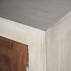 Wolf-Möbel Kommode Maison I - Akazie massiv - Akazie Stone / Antik Weiß -WOHNZIMMERMÖBEL Verkäufe 1000257219 220406 060 DETAILS P000000001000257219