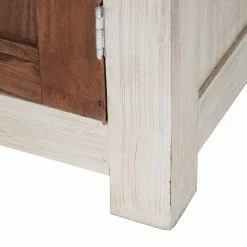 Wolf-Möbel Kommode Maison I - Akazie massiv - Akazie Stone / Antik Weiß -WOHNZIMMERMÖBEL Verkäufe 1000257219 220406 080 DETAILS P000000001000257219