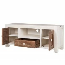 Wolf-Möbel TV-Lowboard Maison - Akazie massiv - Akazie Stone / Antik Weiß -WOHNZIMMERMÖBEL Verkäufe 1000257236 220406 038 DETAILS P000000001000257236