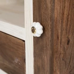 Wolf-Möbel TV-Lowboard Maison - Akazie massiv - Akazie Stone / Antik Weiß -WOHNZIMMERMÖBEL Verkäufe 1000257236 220406 050 DETAILS P000000001000257236