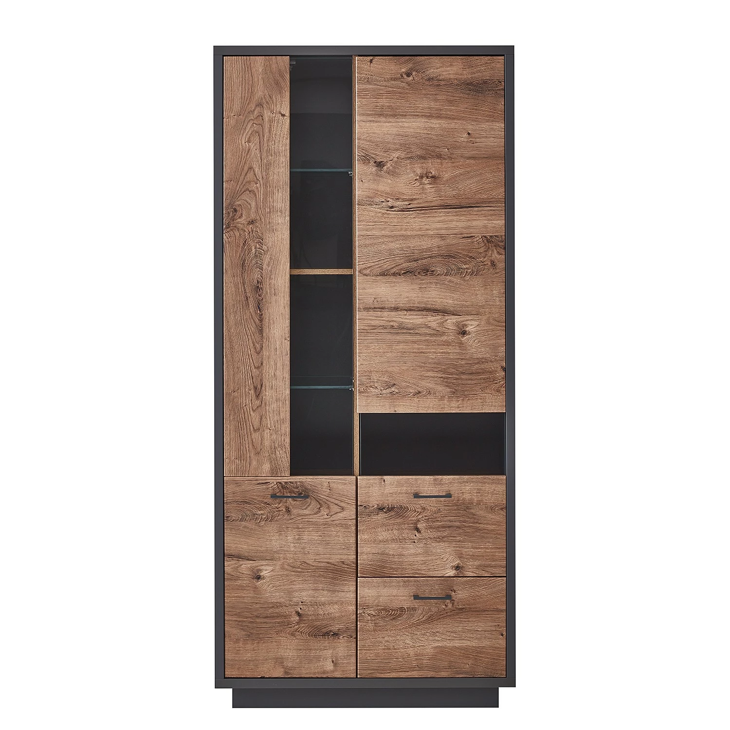 Red Living Vitrinenschrank Batey - Haveleiche Dekor / Graphit 5 Red Living Vitrinenschrank Batey - Haveleiche Dekor / Graphit – Bild 5