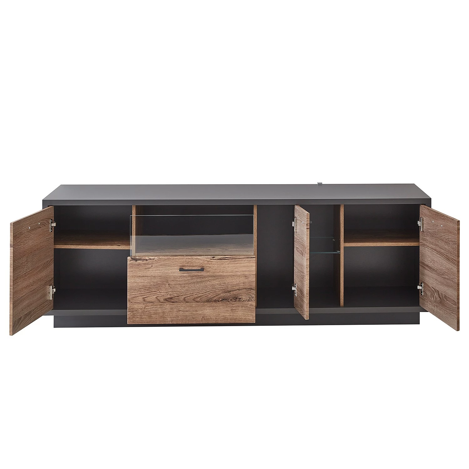 Red Living TV-Lowboard Batey - Haveleiche Dekor / Graphit 6 Red Living TV-Lowboard Batey - Haveleiche Dekor / Graphit – Bild 6