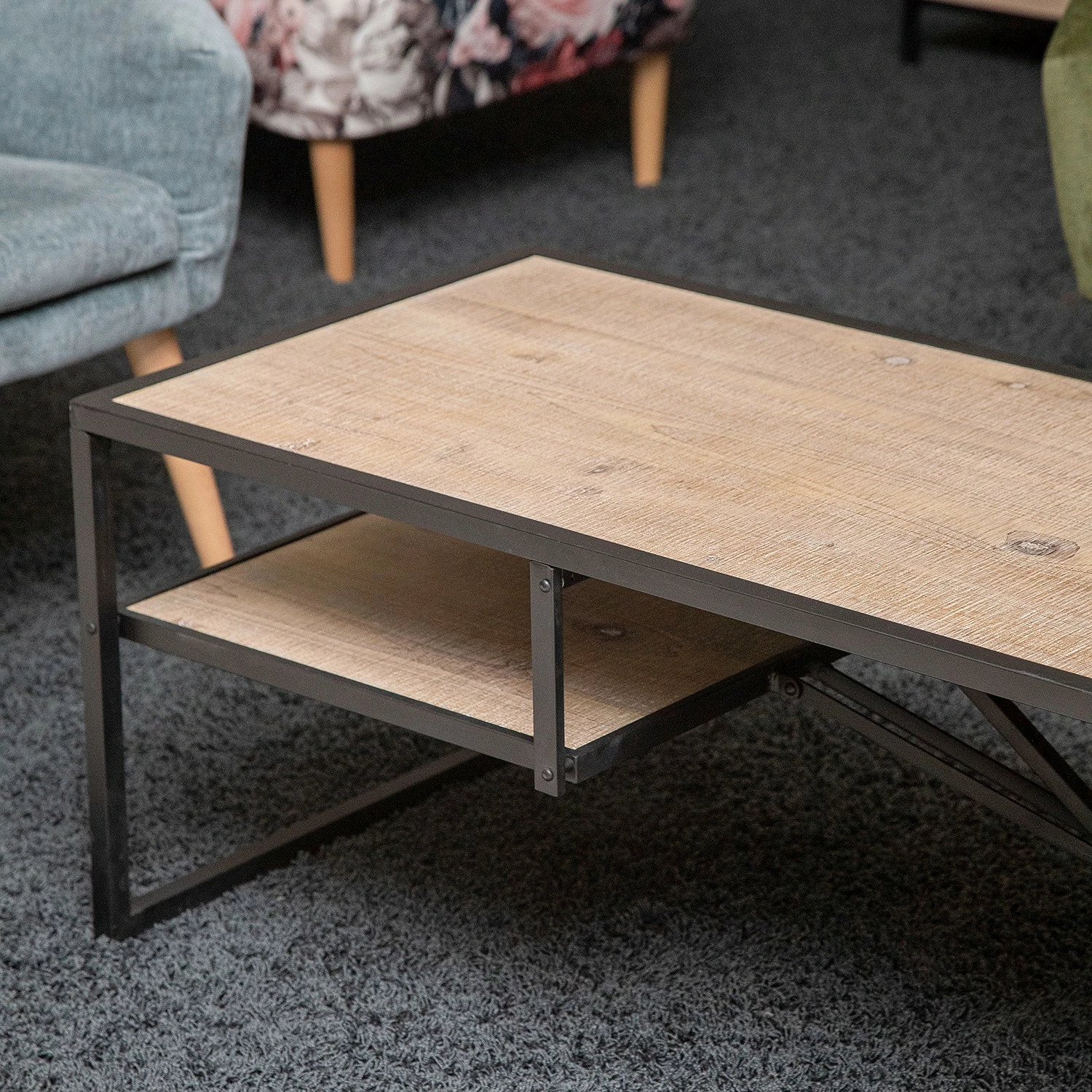 Red Living Couchtisch Cap Cana - Echtholzfurnier / Metall - Spießtanne / Schwarz 12 Red Living Couchtisch Cap Cana - Echtholzfurnier / Metall - Spießtanne / Schwarz – Bild 12