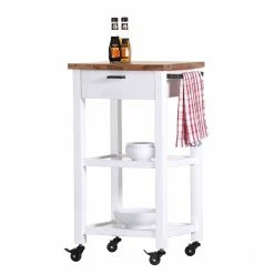 Red Living Servierwagen Pidula II - Akazie massiv / Metall - Akazie Weiß / Akazie -WOHNZIMMERMÖBEL Verkäufe 1000259775 210421 08212900058 DETAILS P000000001000259775