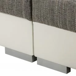 Loftscape Bigsofa Canton I - Kunstleder / Strukturstoff - Weiß / Hellgrau -WOHNZIMMERMÖBEL Verkäufe 1000259786 210426 10174000011 DETAILS P000000001000259786