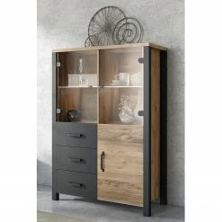 Red Living Wohnwand Velleron I (4-teilig) - Fichte Dekor / Matt Schwarz 23 Red Living Wohnwand Velleron I (4-teilig) - Fichte Dekor / Matt Schwarz -WOHNZIMMERMÖBEL Verkäufe 1000259841 210602 07383500002 MOOD DETAILS P000000001000259841 mood