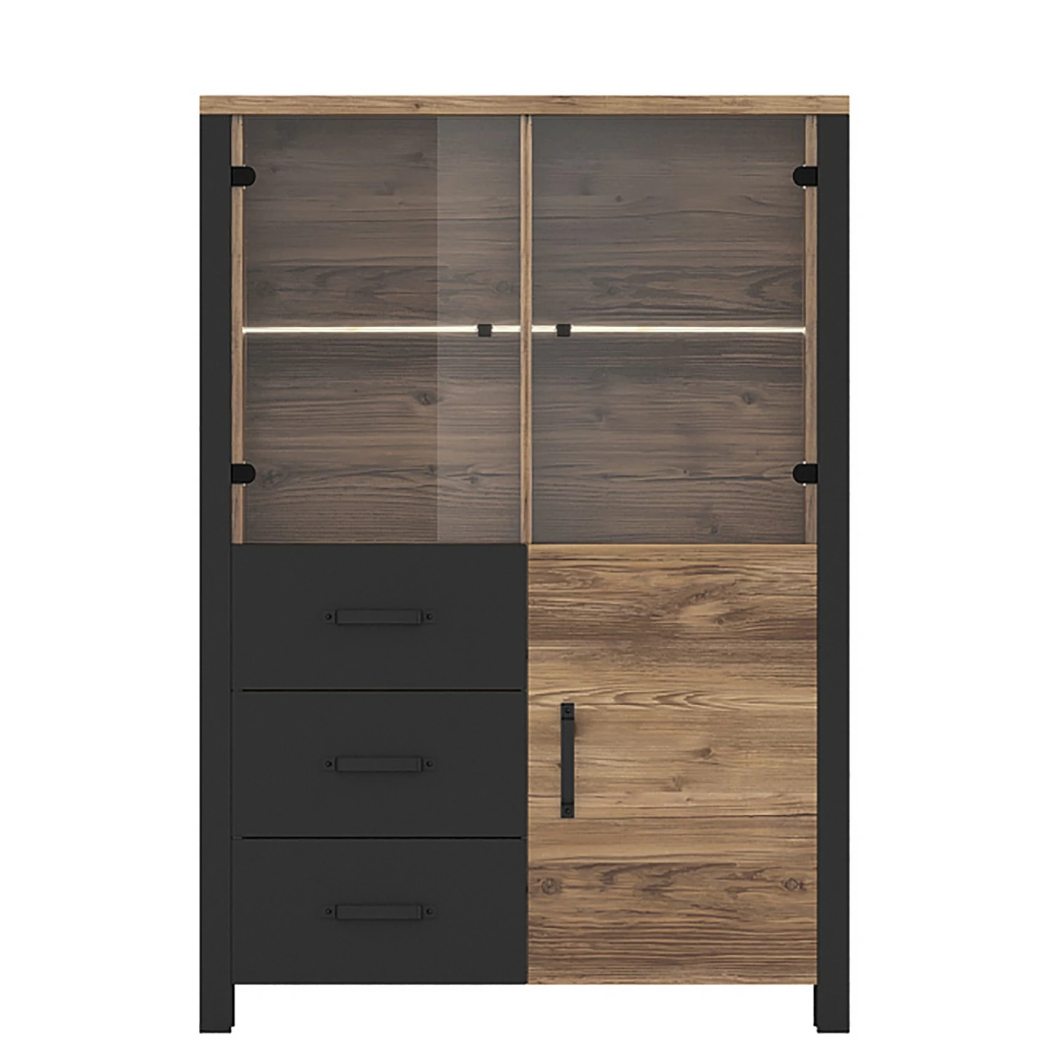 Red Living Wohnwand Velleron I (4-teilig) - Fichte Dekor / Matt Schwarz 13 Red Living Wohnwand Velleron I (4-teilig) - Fichte Dekor / Matt Schwarz – Bild 13