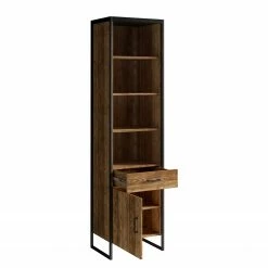 Red Living Wohnwand Turriers (3-teilig) - Fichte Dekor / Matt Schwarz -WOHNZIMMERMÖBEL Verkäufe 1000259843 210413 14133200048 DETAILS P000000001000259843