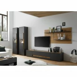 Norrwood Standvitrine Olon - Anthrazit -WOHNZIMMERMÖBEL Verkäufe 1000260645 210422 08443900043 MOOD DETAILS P000000001000260645 mood