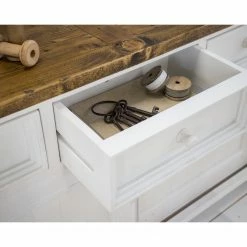 Maison Belfort Sideboard Balignton - Kiefer massiv - Kiefer / Weiß -WOHNZIMMERMÖBEL Verkäufe 1000260756 211116 13020000349 DETAILS P000000001000260756