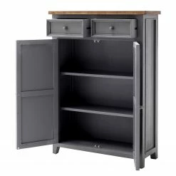 Maison Belfort Vertiko Balignton - Kiefer massiv - Grau -WOHNZIMMERMÖBEL Verkäufe 1000260760 211116 13020100340 DETAILS P000000001000260760