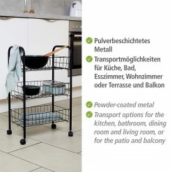 WENKO Servierwagen Florenz - Metall - Schwarz 8 WENKO Servierwagen Florenz - Metall - Schwarz -WOHNZIMMERMÖBEL Verkäufe 1000260937 210423 13333700108 DETAILS P000000001000260937