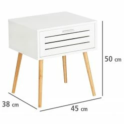 WENKO Beistelltisch Finja II - Bambus massiv - Weiß / Bambus 15 WENKO Beistelltisch Finja II - Bambus massiv - Weiß / Bambus -WOHNZIMMERMÖBEL Verkäufe 1000260939 210715 14010900012 SKETCH DETAILS P000000001000260939 sketch