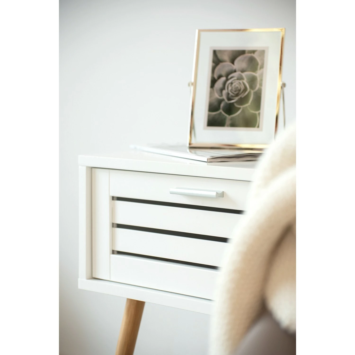 WENKO Beistelltisch Finja II - Bambus massiv - Weiß / Bambus 4 WENKO Beistelltisch Finja II - Bambus massiv - Weiß / Bambus – Bild 4