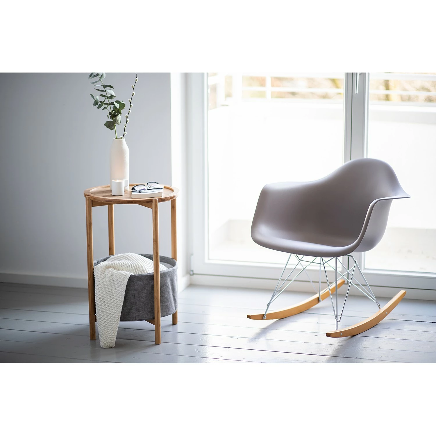 WENKO Beistelltisch Bahari I - Bambus massiv - Grau 2 WENKO Beistelltisch Bahari I - Bambus massiv - Grau – Bild 2