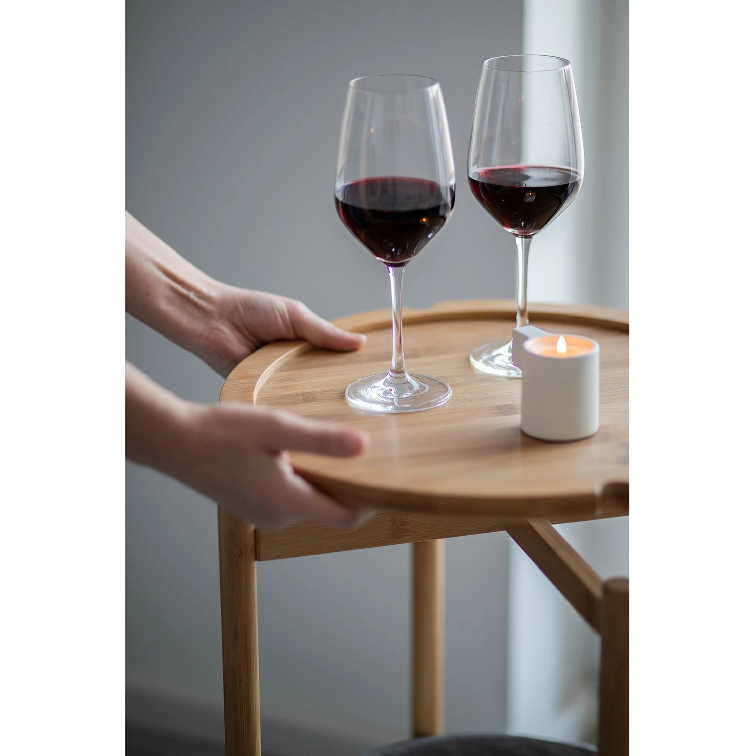 WENKO Beistelltisch Bahari I - Bambus massiv - Grau 4 WENKO Beistelltisch Bahari I - Bambus massiv - Grau – Bild 4