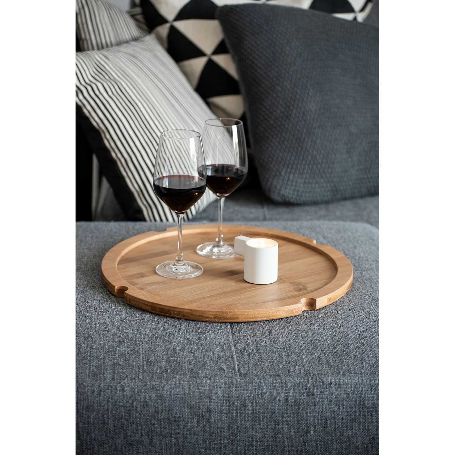 WENKO Beistelltisch Bahari I - Bambus massiv - Grau 5 WENKO Beistelltisch Bahari I - Bambus massiv - Grau – Bild 5