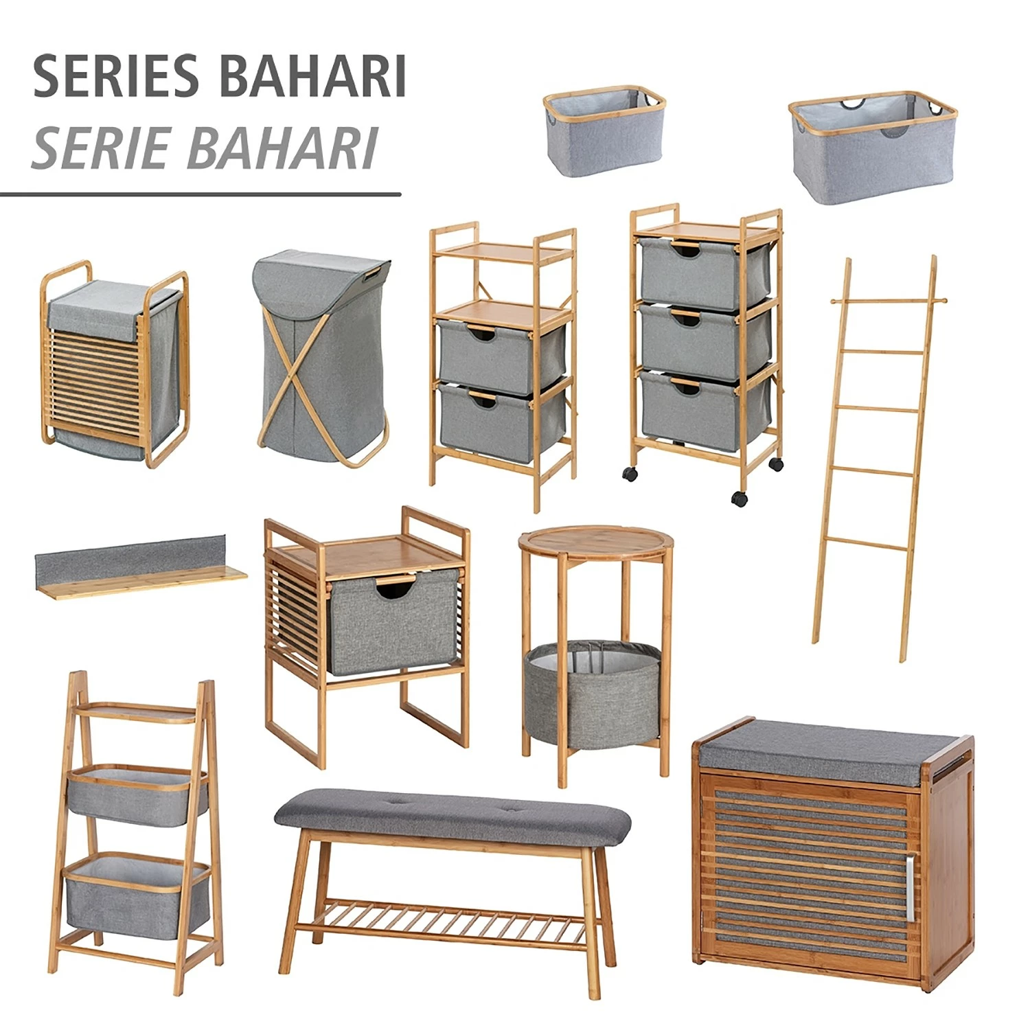 WENKO Beistelltisch Bahari I - Bambus massiv - Grau 10 WENKO Beistelltisch Bahari I - Bambus massiv - Grau – Bild 10