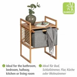 WENKO Beistelltisch Bahari II - Bambus massiv - Bambus / Grau -WOHNZIMMERMÖBEL Verkäufe 1000260949 210423 13354500189 DETAILS P000000001000260949