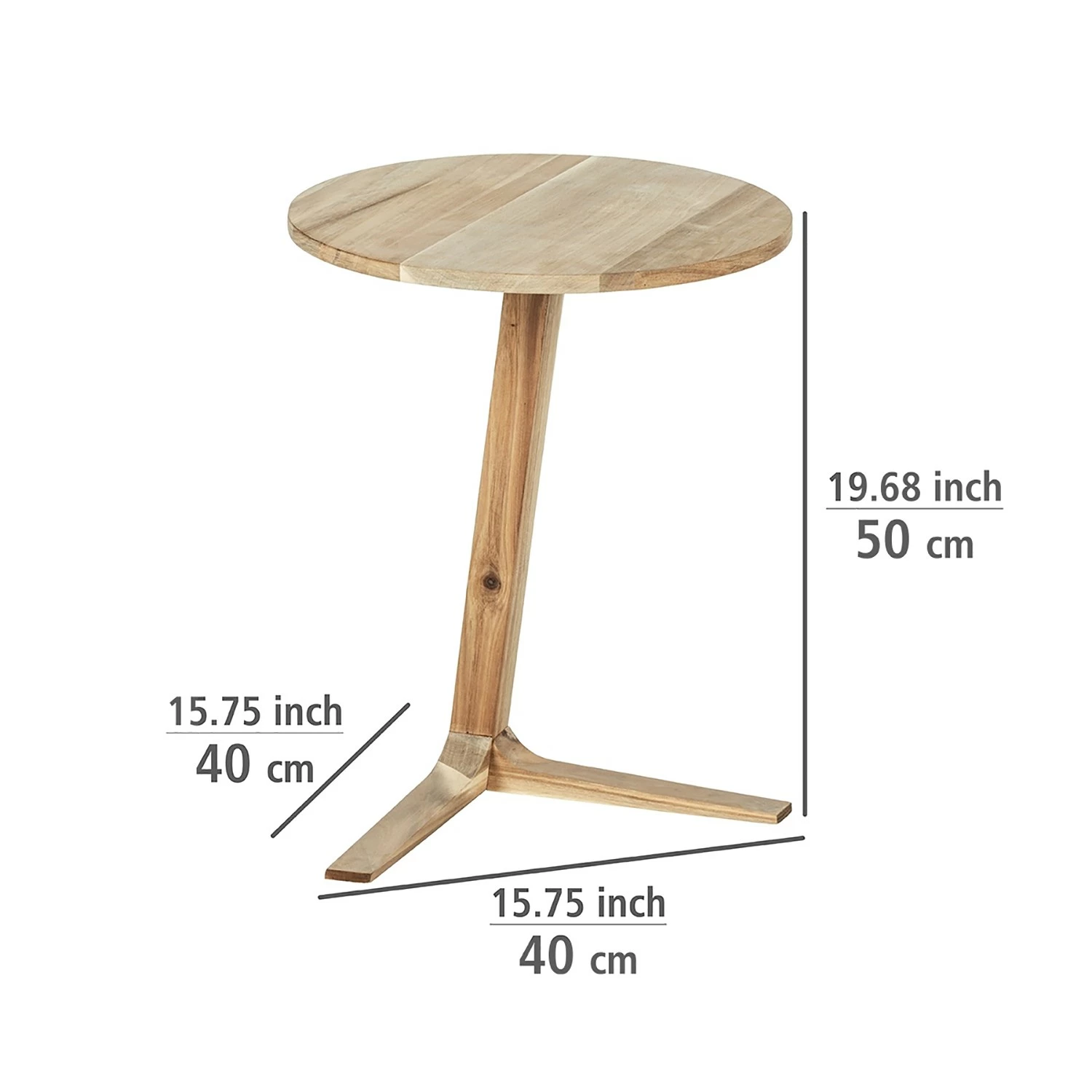 WENKO Beistelltisch Acina I - Akazie massiv 7 WENKO Beistelltisch Acina I - Akazie massiv – Bild 7