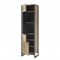 Red Living Standvitrine Cocody - Eiche Montana Dekor / Grau -WOHNZIMMERMÖBEL Verkäufe 1000261310 210426 09125800007 DETAILS P000000001000261310