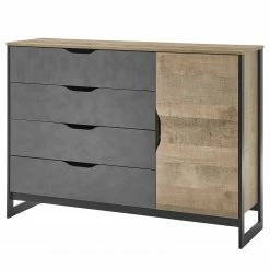Red Living Sideboard Cocody I - Eiche Montana Dekor / Grau