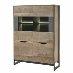 Red Living Highboard Cocody - Eiche Montana Dekor / Grau