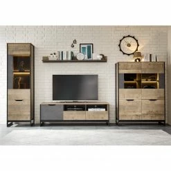 Red Living Highboard Cocody - Eiche Montana Dekor / Grau -WOHNZIMMERMÖBEL Verkäufe 1000261325 210426 09135100043 MOOD DETAILS P000000001000261325 mood