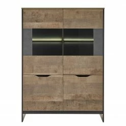 Red Living Highboard Cocody - Eiche Montana Dekor / Grau -WOHNZIMMERMÖBEL Verkäufe 1000261325 210426 09135200045 DETAILS P000000001000261325