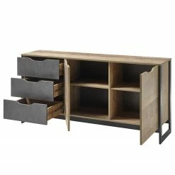 Red Living Sideboard Cocody II - Eiche Montana Dekor / Grau -WOHNZIMMERMÖBEL Verkäufe 1000261326 210426 09140200054 DETAILS P000000001000261326