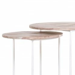 Norrwood Beistelltisch Bayardo (2er-Set) - Mango massiv / Metall - Mango Hell / Weiß -WOHNZIMMERMÖBEL Verkäufe 1000261415 210430 11580400011 MOOD DETAILS P000000001000261415 mood