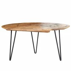 Red Living Couchtisch Zaruma I - Mango massiv / Metall - Mango / Schwarz