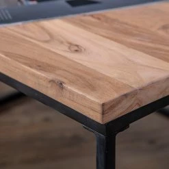 Red Living Couchtisch Fenay - Akazie massiv / Metall - Akazie / Schwarz -WOHNZIMMERMÖBEL Verkäufe 1000261425 210430 11585900053 DETAILS P000000001000261425