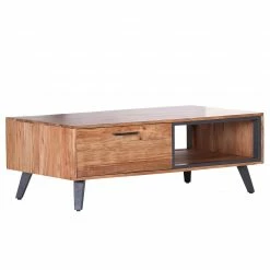 Naturoo Couchtisch Manabi - Akazie massiv - Akazie / Anthrazit