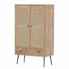Naturoo Highboard Maardu - Rattan / Mango massiv - Beige / Mango