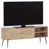 Naturoo TV-Lowboard Maardu - Rattan / Mango massiv - Beige / Mango