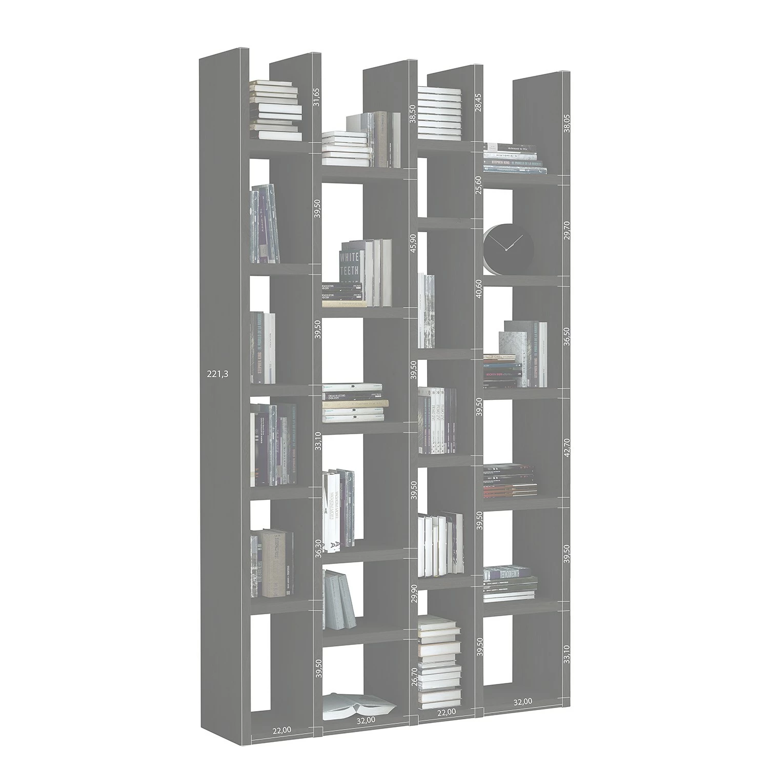 Loftscape Regal Emporior IX - Hochglanz Weiß 2 Loftscape Regal Emporior IX - Hochglanz Weiß – Bild 2