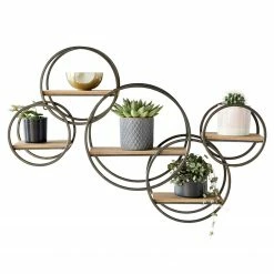 Loftscape Wandregal Trept - Eiche massiv / Metall - Eiche / Schwarz -WOHNZIMMERMÖBEL Verkäufe 1000261674 210423 13355900096 DETAILS P000000001000261674