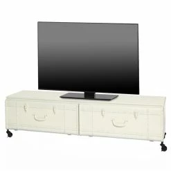 Loftscape TV-Lowboard Vebret - Metall - Cremeweiß