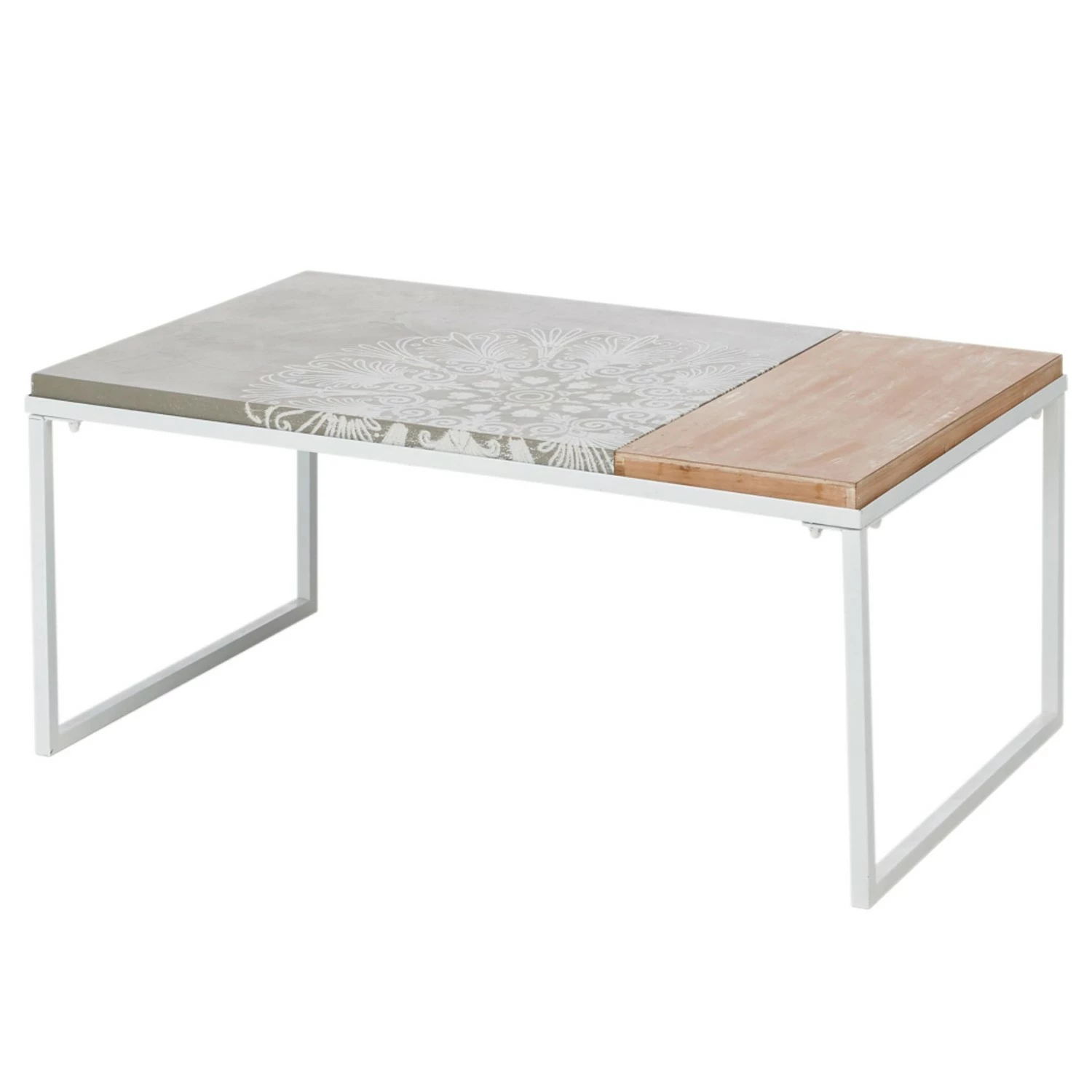 Loftscape Couchtisch Thusy - Tanne teilmassiv - Tanne / Weiß 1 Loftscape Couchtisch Thusy - Tanne teilmassiv - Tanne / Weiß