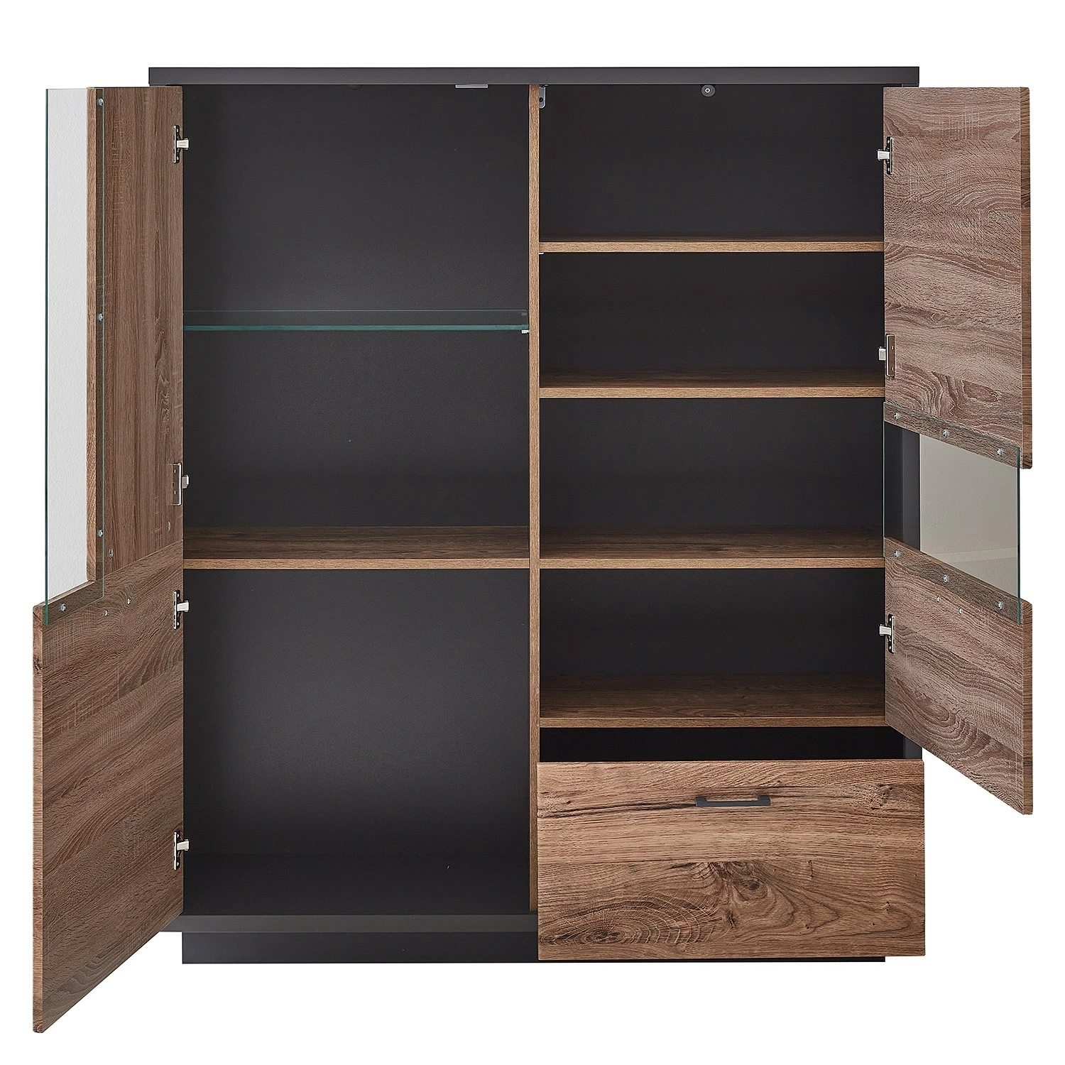 Red Living Wohnwand Batey I (3-teilig) - Haveleiche Dekor / Graphit 6 Red Living Wohnwand Batey I (3-teilig) - Haveleiche Dekor / Graphit – Bild 6