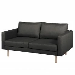 Norrwood Sofa Thegra I (2-Sitzer) - Flachgewebe - Anthrazit