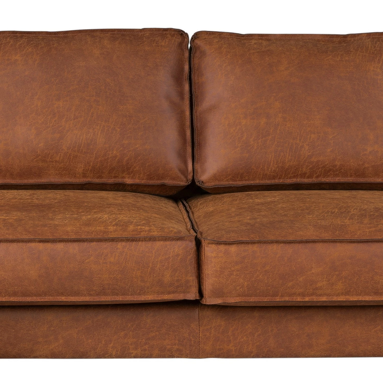 Wohnlandschaft FORT DODGE - Antiklederlook - Microfaser Yaka: Cognac - Longchair davorstehend rechts / Ottomane links - Mit Hocker 8 Wohnlandschaft FORT DODGE - Antiklederlook - Microfaser Yaka: Cognac - Longchair davorstehend rechts / Ottomane links - Mit Hocker – Bild 8