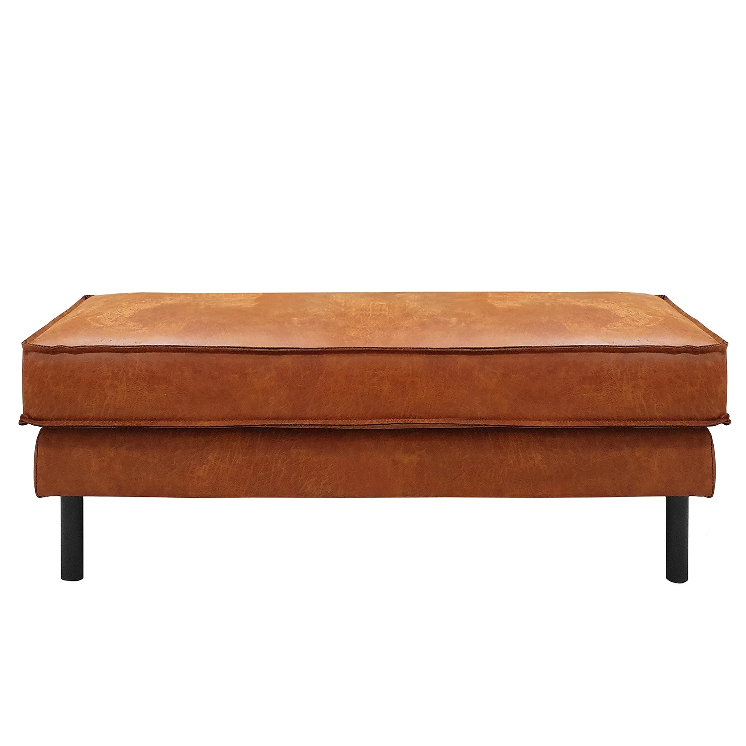 Wohnlandschaft FORT DODGE - Antiklederlook - Microfaser Yaka: Cognac - Longchair davorstehend rechts / Ottomane links - Mit Hocker 10 Wohnlandschaft FORT DODGE - Antiklederlook - Microfaser Yaka: Cognac - Longchair davorstehend rechts / Ottomane links - Mit Hocker – Bild 10