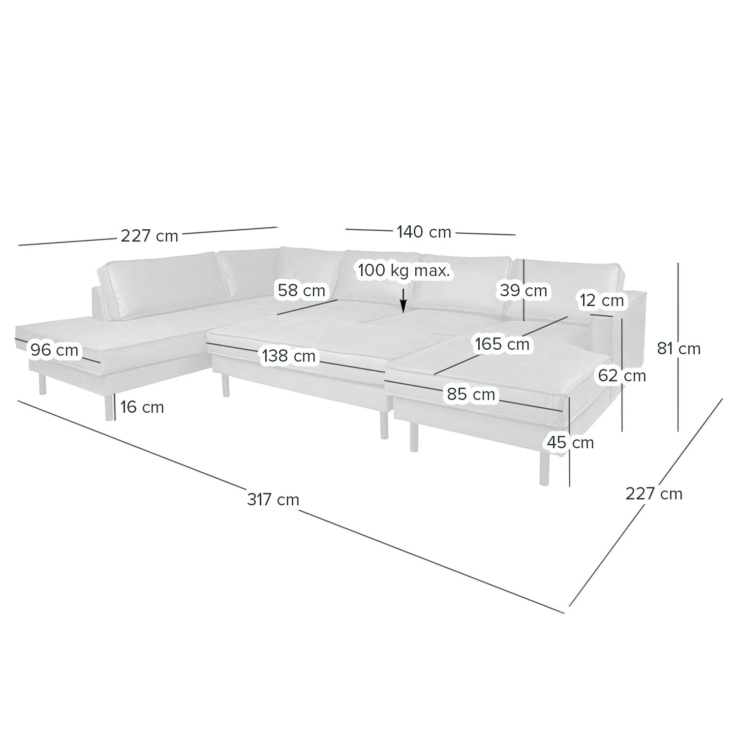 Wohnlandschaft FORT DODGE - Antiklederlook - Microfaser Yaka: Cognac - Longchair davorstehend rechts / Ottomane links - Mit Hocker 14 Wohnlandschaft FORT DODGE - Antiklederlook - Microfaser Yaka: Cognac - Longchair davorstehend rechts / Ottomane links - Mit Hocker – Bild 14